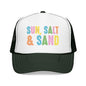 Sun, Salt & Sand Trucker Hat — Colorful Beach Foam Cap