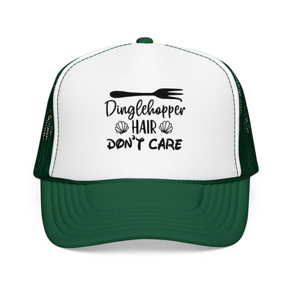 Dinglehopper Hair Don't Care Trucker style hat