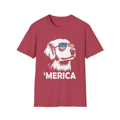 Patriotic Dog Tee — ‘Merica Sunglasses American Flag T-Shirt