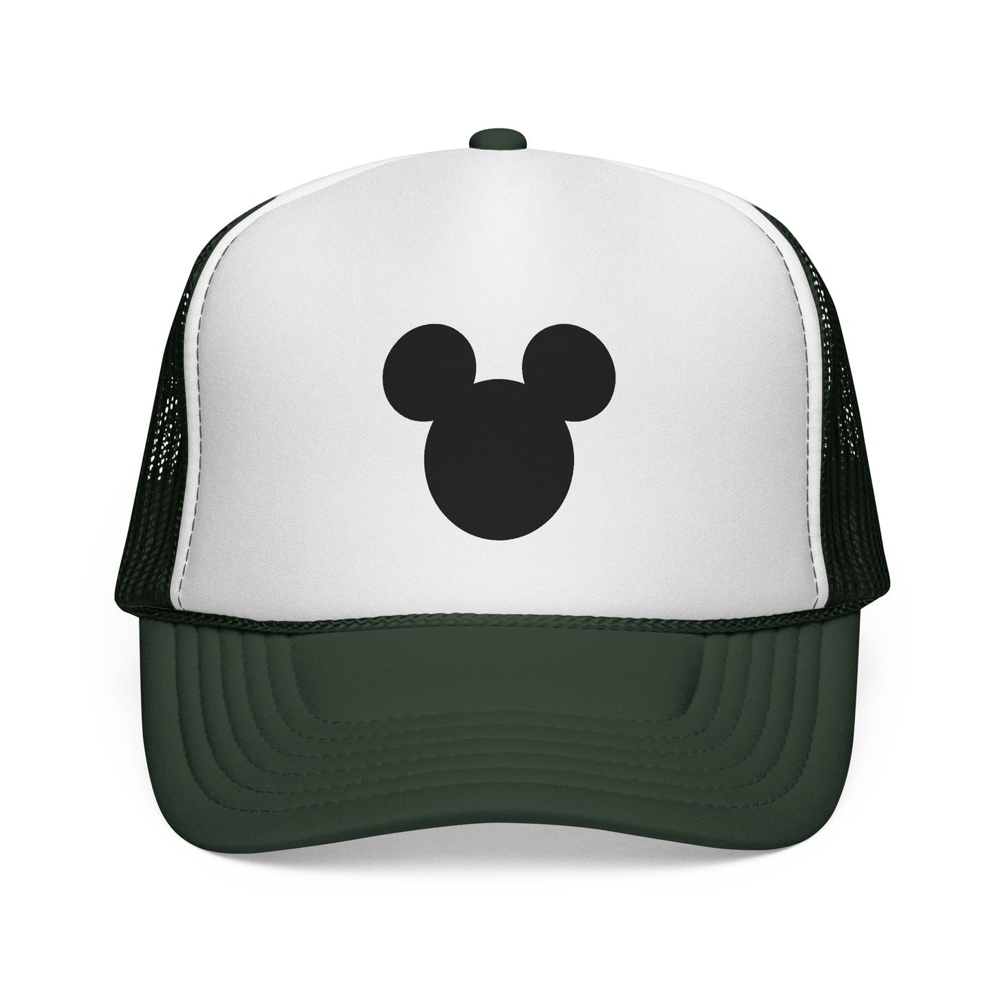 Mouse Silhouette Trucker | Black White Minimalist Cap