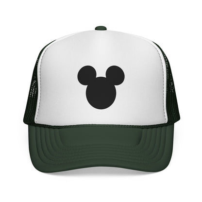 Mouse Silhouette Trucker | Black White Minimalist Cap