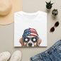 Patriotic Golden Retriever T‑Shirt — American Flag Dog Graphic Tee (4th of July)