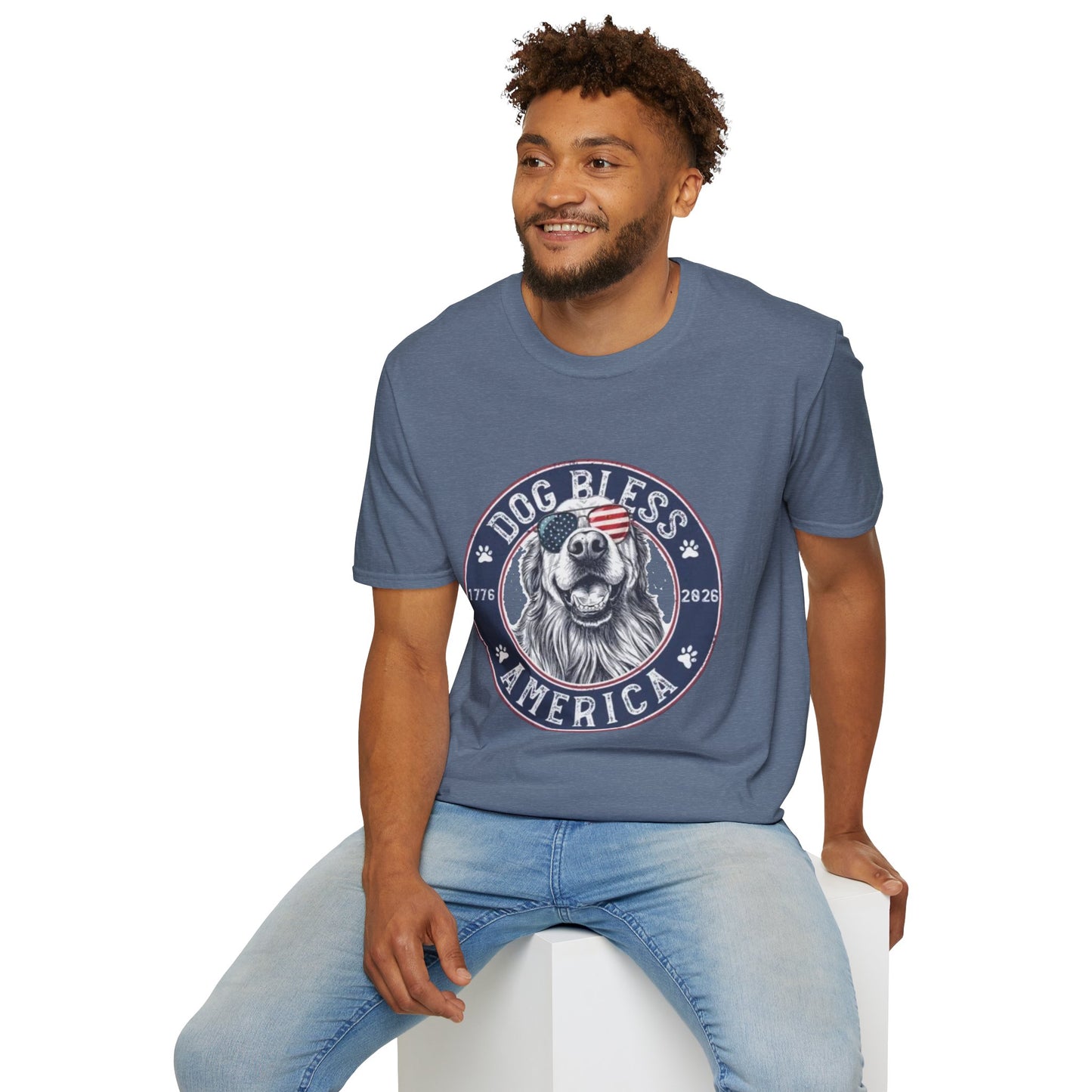 Dog Bless America T-Shirt — Patriotic Dog Graphic Tee ("Dog Bless")