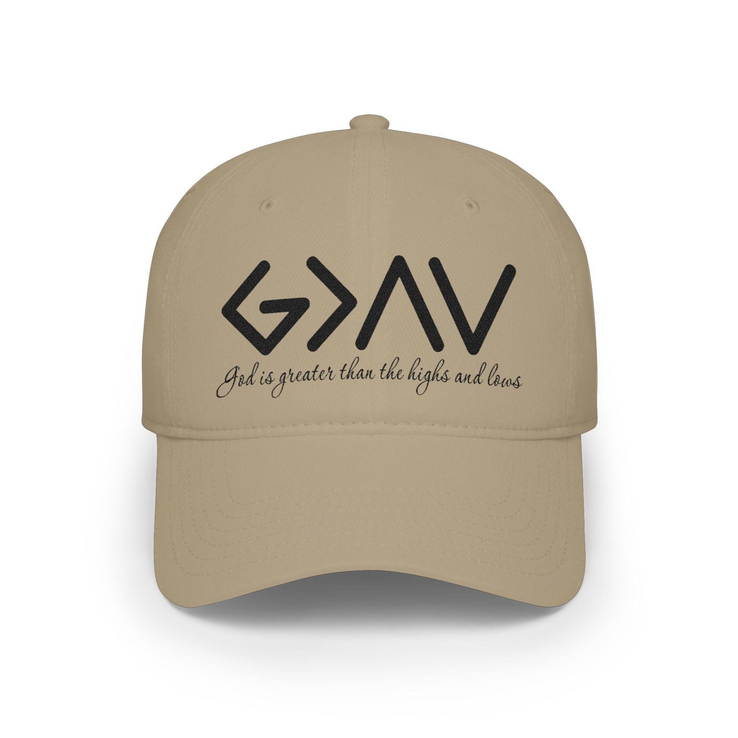 God Is Greater Baseball Cap: Cotton, Adjustable Velcro