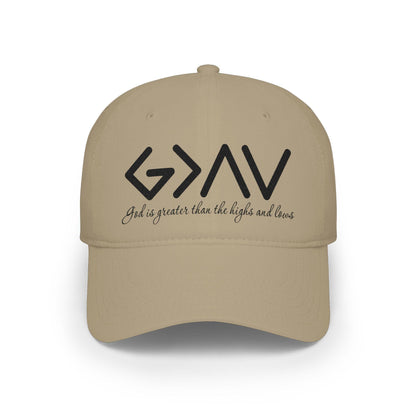 God Is Greater Baseball Cap: Cotton, Adjustable Velcro