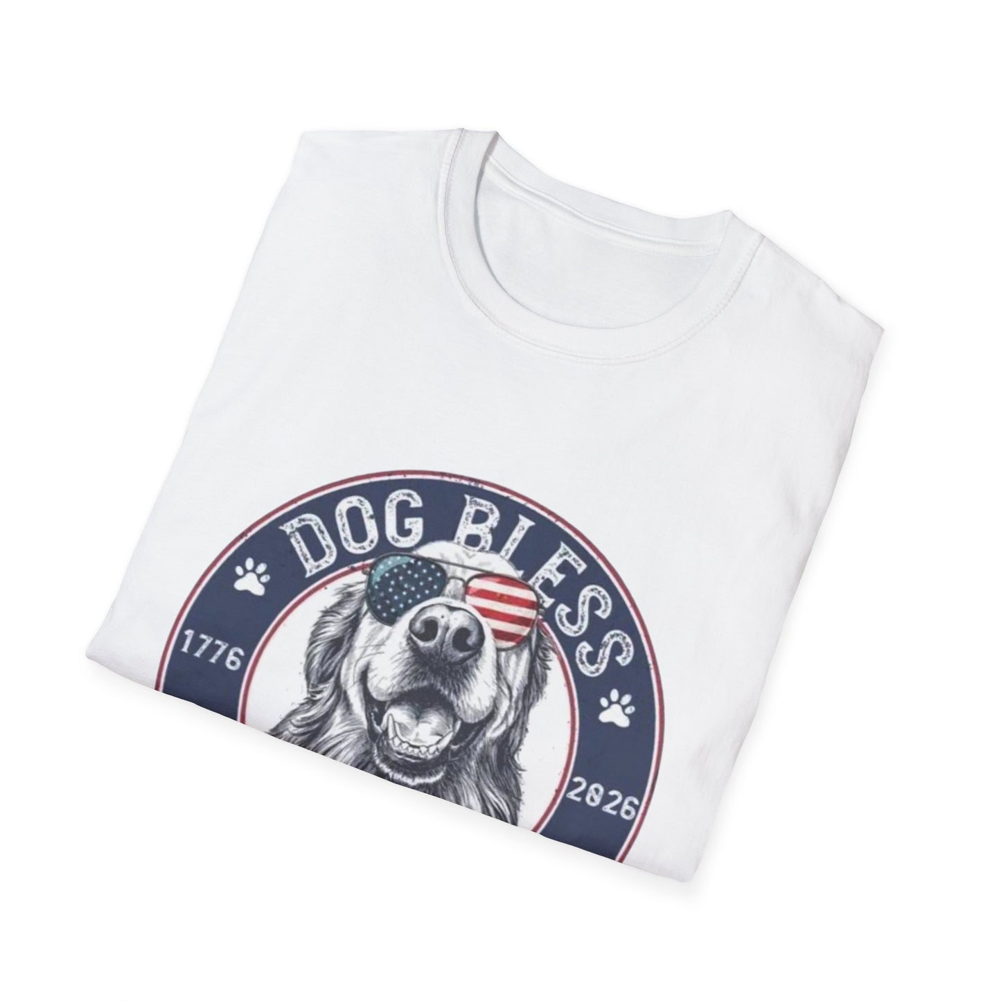 Dog Bless America T-Shirt — Patriotic Dog Graphic Tee ("Dog Bless")
