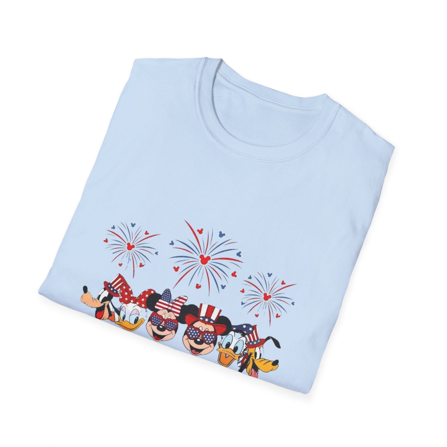 4th of July Graphic T-Shirt — Patriotic Fireworks & USA Icons Tee