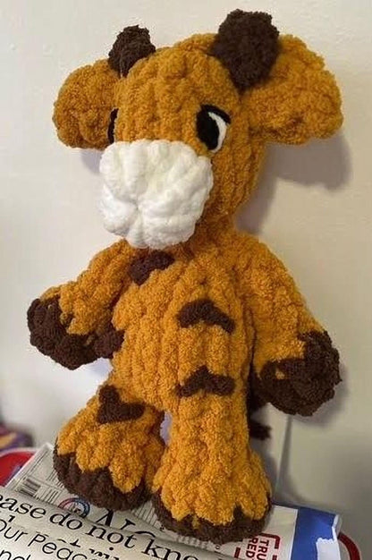 Handmade Crochet Giraffe Plush, Soft Amigurumi Stuffed Animal, Safari Nursery Decor