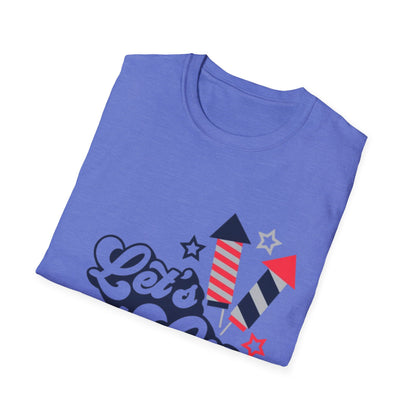 Let's Get Lit Fireworks T-Shirt — 4th of July Patriotic Party Tee