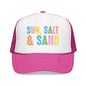 Sun, Salt & Sand Trucker Hat — Colorful Beach Foam Cap