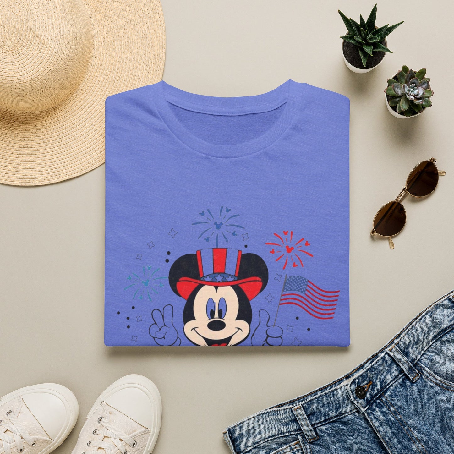 Patriotic Mickey USA T-Shirt — Fourth of July Fireworks Tee