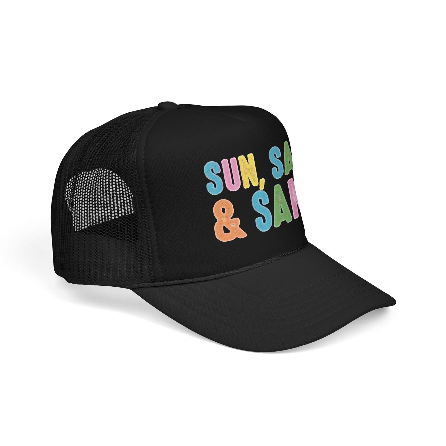 Sun, Salt & Sand Trucker Hat — Colorful Beach Foam Cap
