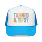 Tanned & Tipsy Trucker Hat — Colorful Summer Foam Cap