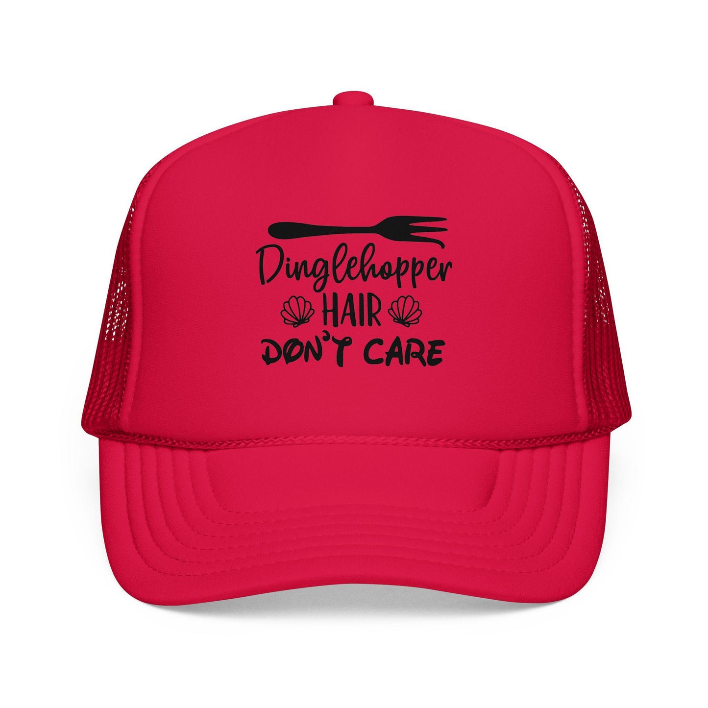 Dinglehopper Hair Don't Care Trucker style hat