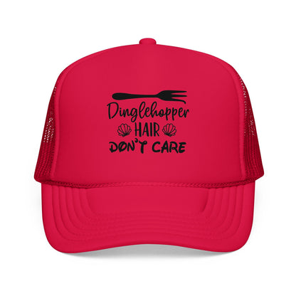 Dinglehopper Hair Don't Care Trucker style hat