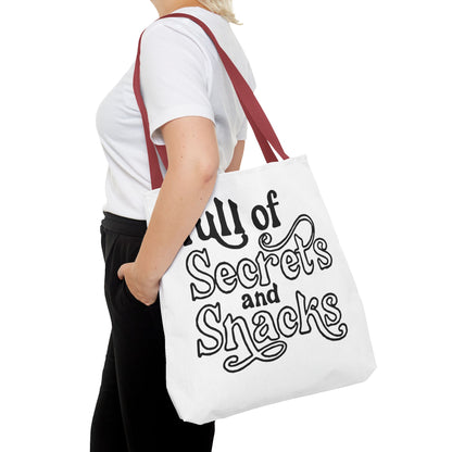 Tote Bag — "Full of Secrets and Snacks" Phrase Tote