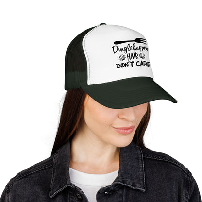 Dinglehopper Hair Don't Care; Trucker style hat