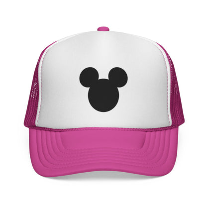 Mouse Silhouette Trucker | Black White Minimalist Cap