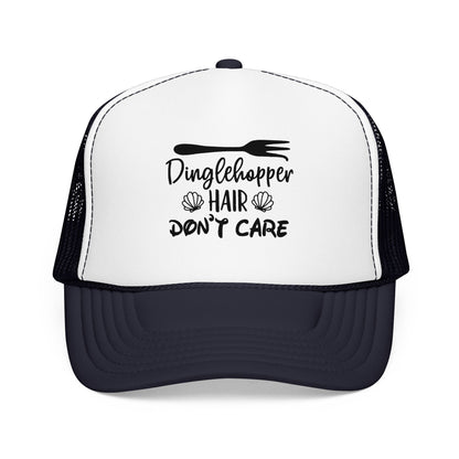 Dinglehopper Hair Don't Care; Trucker style hat