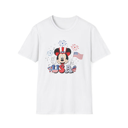 Patriotic Mickey USA T-Shirt — Fourth of July Fireworks Tee