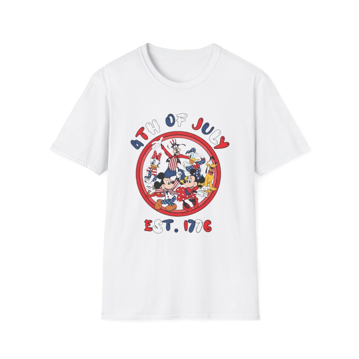 4th of July T-Shirt — Vintage Cartoon Patriotic Design