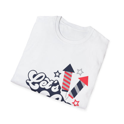 Let's Get Lit Fireworks T-Shirt — 4th of July Patriotic Party Tee