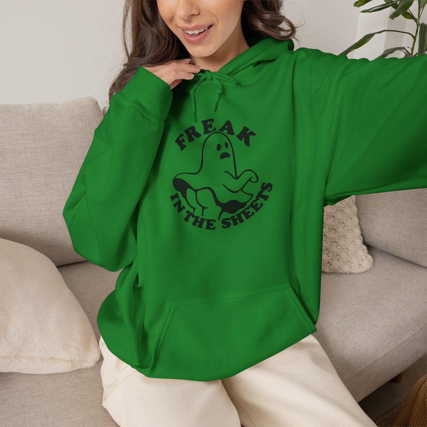 Freak in the Sheets Hoodie — Cute Ghost Graphic Pullover