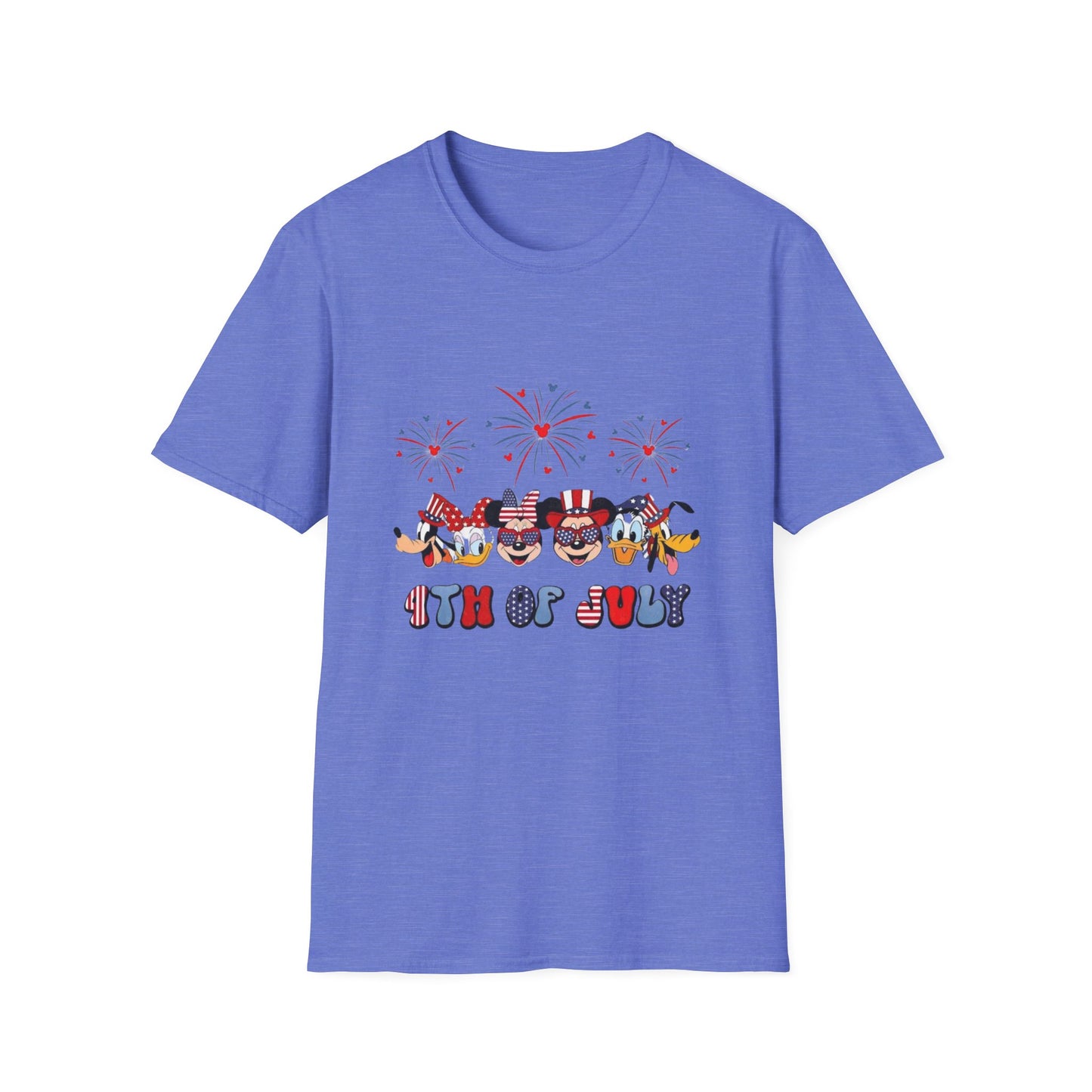 4th of July Graphic T-Shirt — Patriotic Fireworks & USA Icons Tee