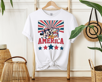 America Mickey & Friends Patriotic T-Shirt