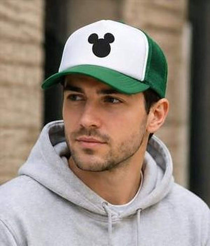 Mouse Silhouette Trucker | Black White Minimalist Cap