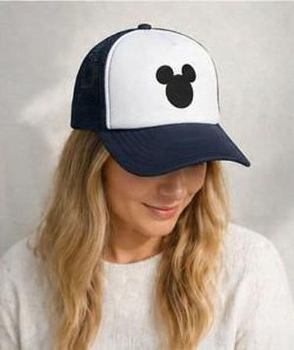Mouse Silhouette Trucker | Black White Minimalist Cap