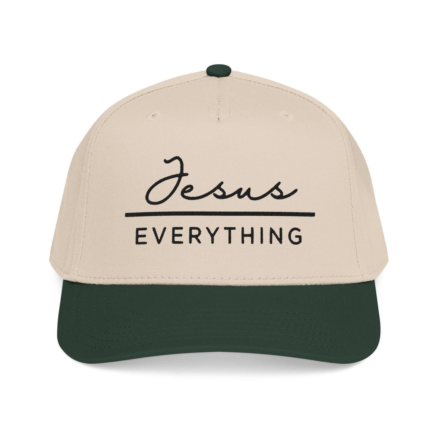 Jesus over Everything Baseball Cap - Structured Snapback with Embroidered Front