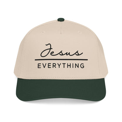 Jesus over Everything Baseball Cap - Structured Snapback with Embroidered Front