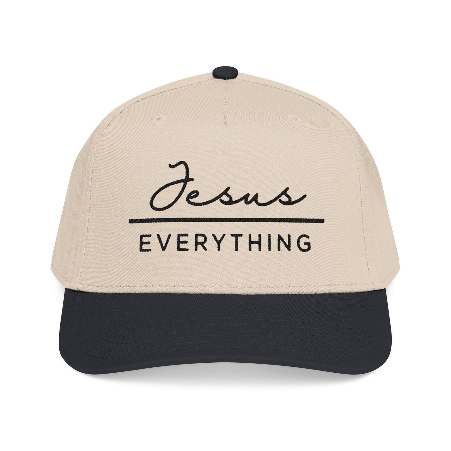 Jesus over Everything Baseball Cap - Structured Snapback with Embroidered Front