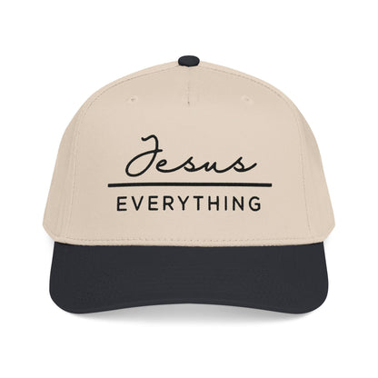 Jesus over Everything Baseball Cap - Structured Snapback with Embroidered Front