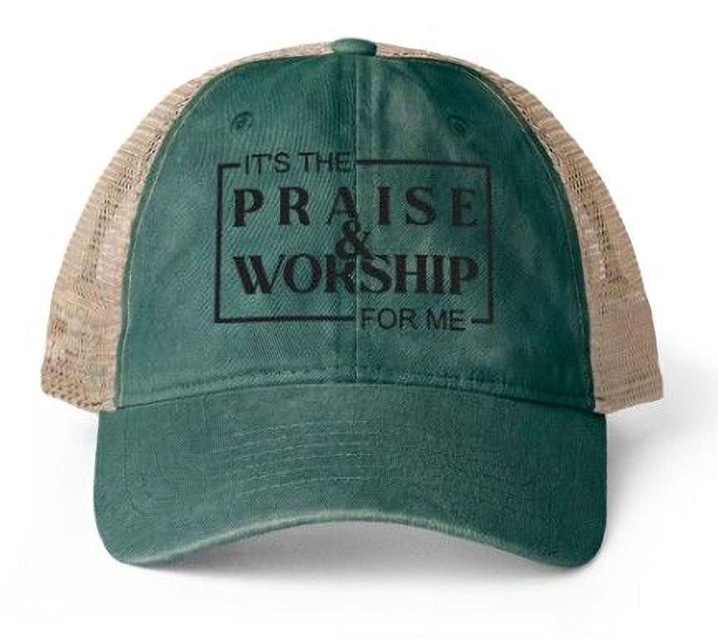 It's Praise and Worship | Women's Washed Mesh-Back Cap