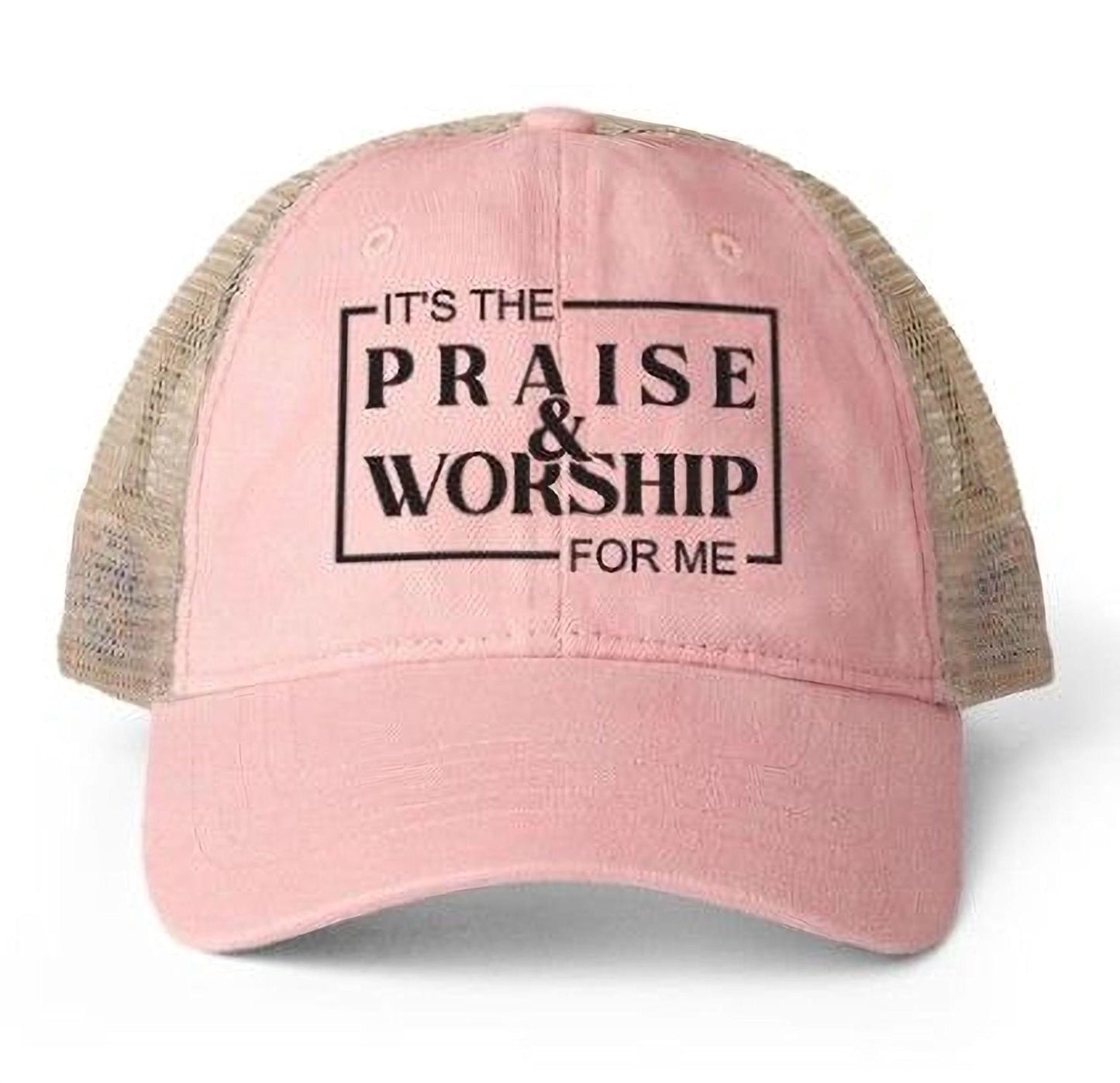 It's Praise and Worship | Women's Washed Mesh-Back Cap
