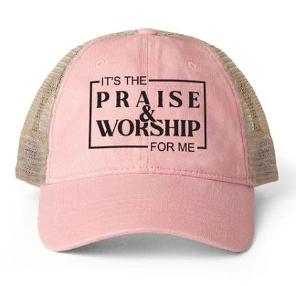 It's Praise and Worship | Women's Washed Mesh-Back Cap