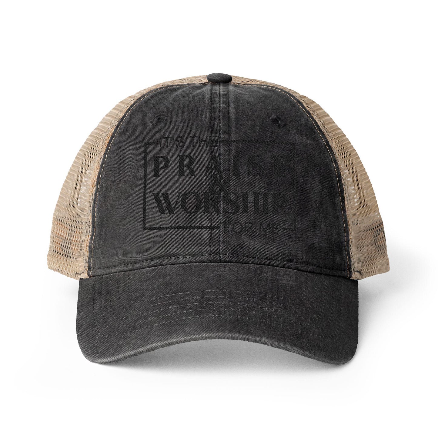 It's Praise and Worship | Women's Washed Mesh-Back Cap
