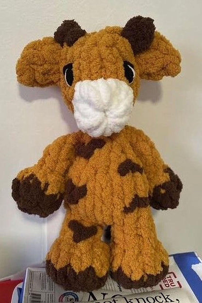Handmade Crochet Giraffe Plush, Soft Amigurumi Stuffed Animal, Safari Nursery Decor