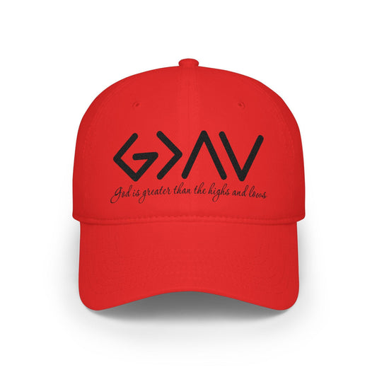 God Is Greater Baseball Cap: Cotton, Adjustable Velcro